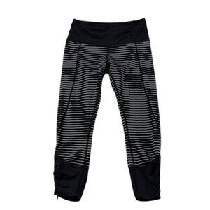 Lululemon Leggings Black & White Striped Size 4